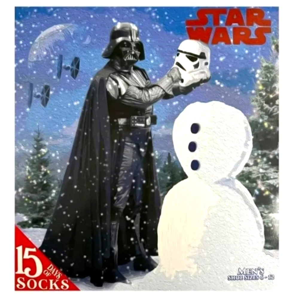 🌞2 for $30 Men's Star Wars 15 Days of Socks Advent Calendar Assorted Sz 6-12